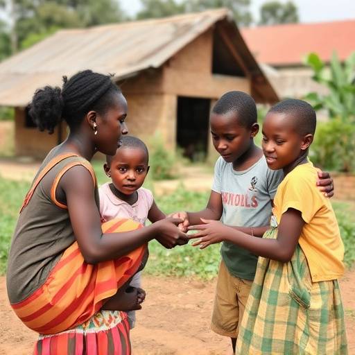 A group of volunteers working on a community project in Uganda