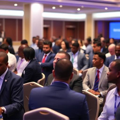 Attendees at a business conference in Kampala