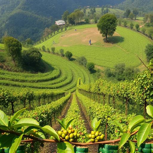 Sustainable coffee farming in the Ugandan highlands